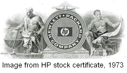 (HP stock certificate, 1973)