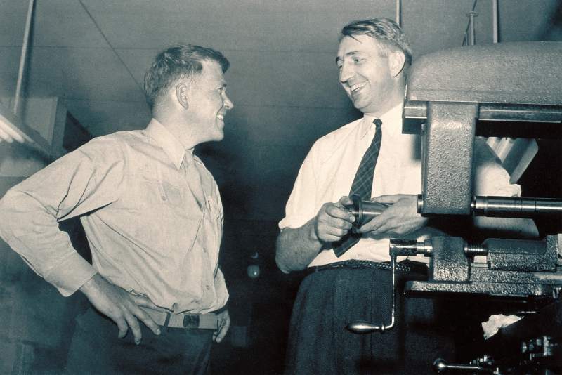 Bill and Dave in 1944. Bill on leave from Army Signal Corps.